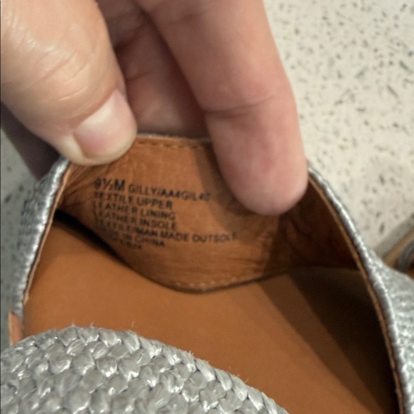 Andre Assous Silver Braided Double-Strap Slide Sandals - Picture 4 of 6